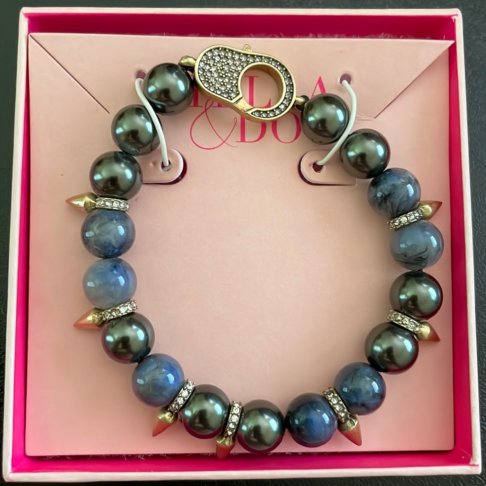 Stella & Dot Renegade Beaded Stretch Bracelet - Black